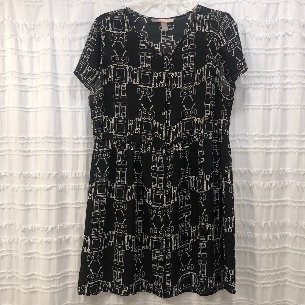Lightweight  robot print dress!